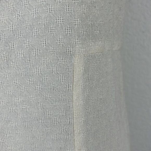 Eileen Fisher Linen Tie Back Perforated Button Sleeveless Dress - Picture 3 of 7